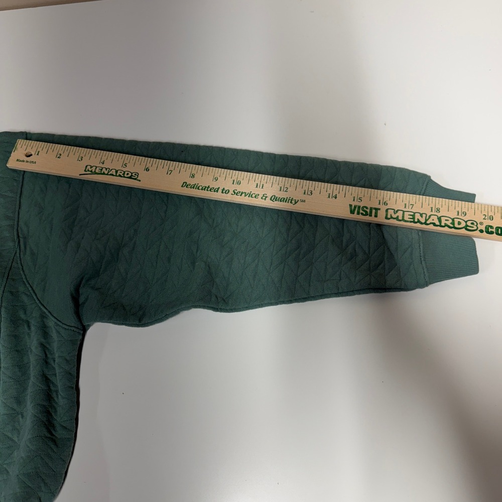 All in Motion Women's Quilted 100% Cotton Crewneck Sweatshirt Pocket Green - Picture 13 of 16